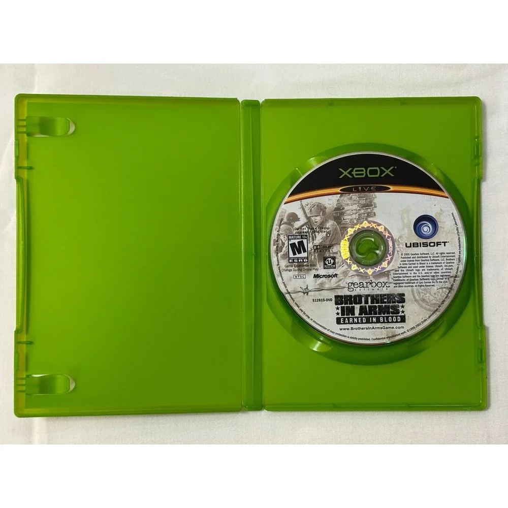 Xbox Brothers in Arms Earned in Blood Video Game Disc Complete CIB‎ *No Booklet*